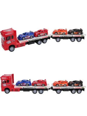 Машинка инерц.«Автовоз с прицепом и 8 гоночными машинками»(66*9*16,5см)