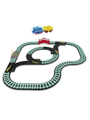 Игровой набор Серебряный путь “Свечение в ночи: Паровозик с тележкой“ ж/д 433 см, 