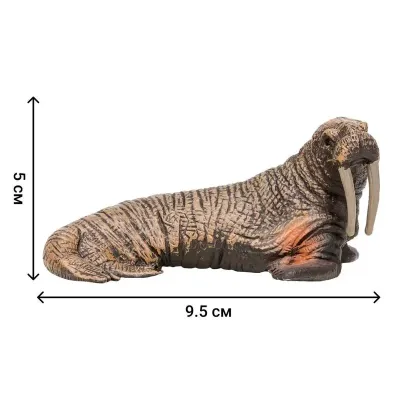 Фигурки игрушки серии “Мир морских животных“: Нарвал, кожистая черепаха, морж
