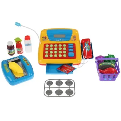 Кассовый Аппарат НА Бат. Свет+Звук, Руссифиц., С Аксесс. 7016 В Русс. Кор. 38х18х18СМ