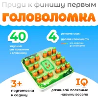 Головоломка.Серия"Веселое IQ-развитие".Кролики и морковки(4уровня сложности, 40 заданий)