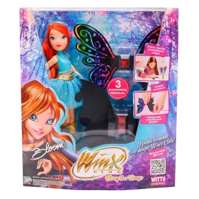 Шарнирная кукла Winx Club "BTW Scratch Art Wings"  Блум с крыльями для скретчинга, 24 см