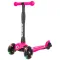 Самокат трехколесный Slider Stile, складной, колеса со светом, цвет: фуксия