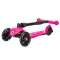 Самокат трехколесный Slider Stile, складной, колеса со светом, цвет: фуксия