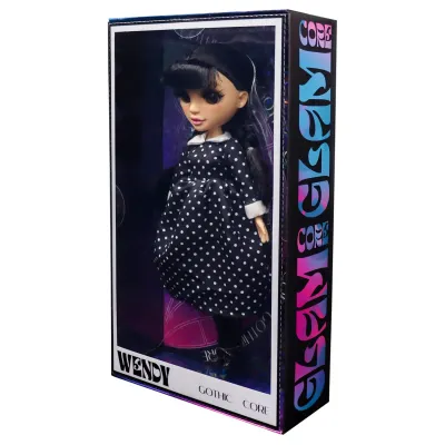 Funky Toys Модная кукла коллекция Glam Core , Венди Gothic Core , платье в горох, 27см