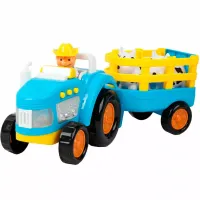 Каталка-ТРАКТОР С ПРИЦЕПОМ. 30+ песен, стихов и звуков в кор. Умка