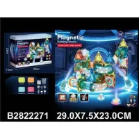 Конструктор магнитн., свет эффекты, 76 элементов