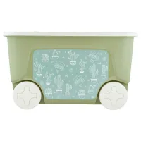 Детский ящик на колесах Lalababy Малышарики 50 л липовый