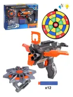 Игровой набор Меткий стрелок, в комплекте: мягкие пули 12шт., предметов 3шт., тестовые эл