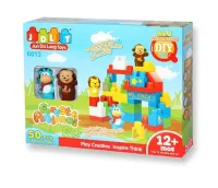 Конструктор пластмассовый JDLT “Лесные животные: Домик в чаще“ (фигурки животных, 50 деталей)