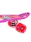 Пенниборд пластик (58х16) (колеса PU,свет,ручка,макс.вес 60 кг) фиолет. рисунок