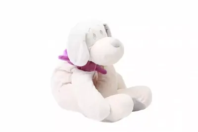 Собака 45 см белый/фиолетовый, Lapkin