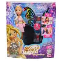 Шарнирная кукла Winx Club “BTW Scratch Art Wings“  Флора с крыльями для скретчинга, 24 см.
