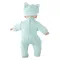 Пупс в голубом комбинезоне 28 см,с шапочкой и накидкой