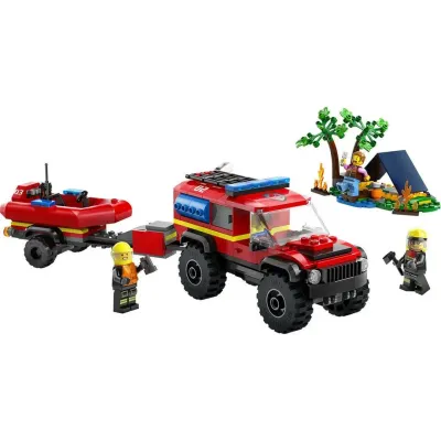 Конструктор LEGO Пожарная машина 4x4 со спасительным катером