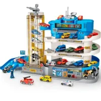 Игровой набор “Парковка: Полицейский участок“ (60х22х40 см, 4 этажа, 6 авто, лифт)