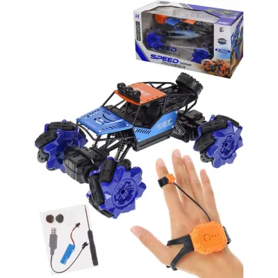 Машинка 23.5*15.5*12CM, 2.4G (батарейки в машину 3.7V，в часы 3*CR2032 в комплекте, цвет микс