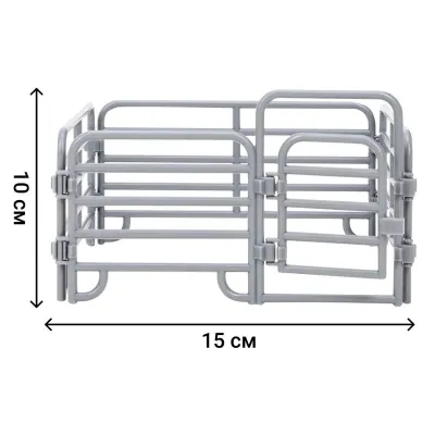 Игрушки фигурки в наборе серии “На ферме“, 7 предметов (фермер, семья осликов ограждение-загон, инве