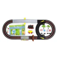 Игровой набор Серебряный путь “Паровозик с тележкой: Горка и кольцо“