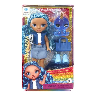 RAINBOW HIGH Кукла Littles Сапфир 15 см голубая с аксессуарами 