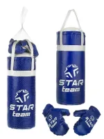Боксерский набор “STAR TEAM“ №3 большой, цвет синий, вес: груша 4 кг, перчатки 200 гр, 