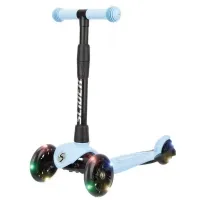 Самокат трехколесный Slider Stile, складной, колеса со светом, цвет: голубой