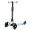 Самокат трехколесный Slider Stile, складной, колеса со светом, цвет: голубой