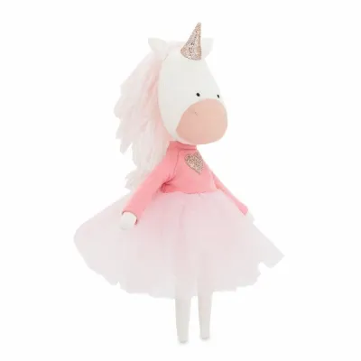 Единорог Дафни  в платье с сердцем 30 см