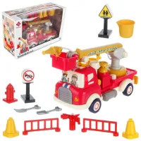 Развивающая игрушка "Машина-конструтор Пожарная", с паром, на бат., в кор.