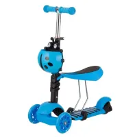 Самокат-трасформер трехколесный, колеса PU со светом, размер самоката: 57*23*76 см