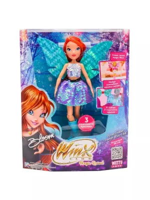 Шарнирная кукла  Winx Club “Magic reveal“ Блум с крыльями 3 шт., 24 см,