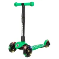 Самокат трехколесный Slider Stile, складной, колеса со светом, цвет: зеленый