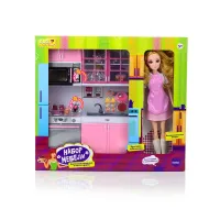 DOLLY TOY Набор мебели “Чудесная хозяюшка“ (кукла, кухон. ганитур, аксесс.)