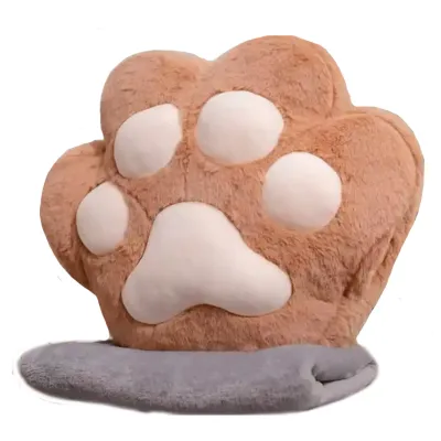 Мягкая игрушка, Плед Лапка, Коричневый, 30 см