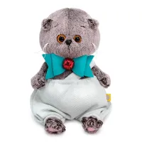 BUDI BASA Кот Басик BABY в шортиках и банте с колокольчиком 20 см
