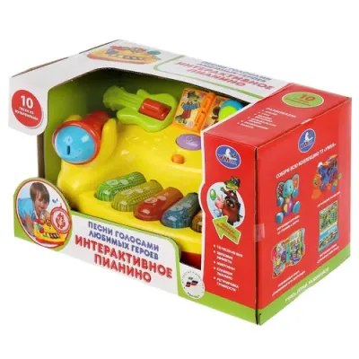 Интерактивное Пианино “Умка“ С Микрофоном, Свет+Звук (10 Песен ИЗ М/Ф)