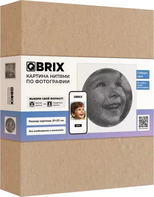 Qbrix картина нитями по фото