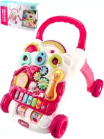 Игровой центр-каталка розовая (свет,звук)