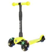 Самокат трехколесный Slider Stile, складной, колеса со светом, цвет: желтый