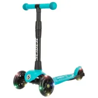 Самокат трехколесный Slider Stile, складной, колеса со светом, цвет: зеленый хаки