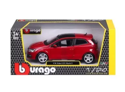 Машинка die-cast VW Polo GTI Mark 5, красная, открывающиеся двери, 