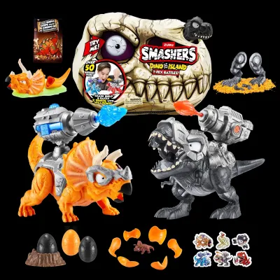 SMASHERS Игровой набор Остров Динозавров Битва Ти-Рексов