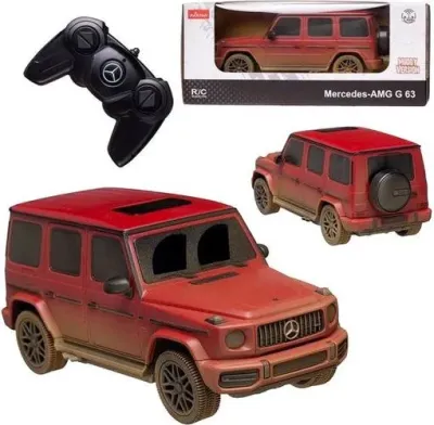 Машина р/у 1:24 Mercedes-Benz G63 AMG-Muddy version, красный, 2,4G Модель с эффектом загряз