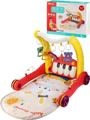 Игровой центр 2в1 каталка+коврик музыкальный 