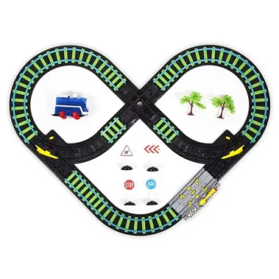 Игровой набор Серебряный путь “Ночной паровозик: Восьмёрка“ (ж/д 258 см, свет. в темн.,звук, свет., 