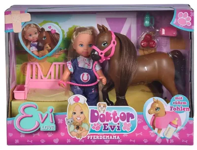 Кукла Еви 12 см Набор с беременной лошадкой Simba