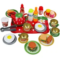 Набор посуды “Чаепитие“ красный (14 предметов)