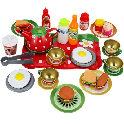 Набор посуды “Чаепитие“ красный (14 предметов)