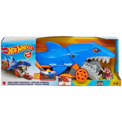 Hot Wheels Машинки Грузовик Голодная акула с хранилищем для машинок