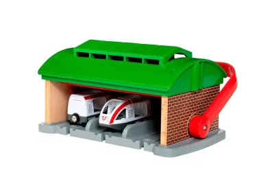 BRIO игр.депо-переноска для 3х поездов,1 поезд+вагон,кор.